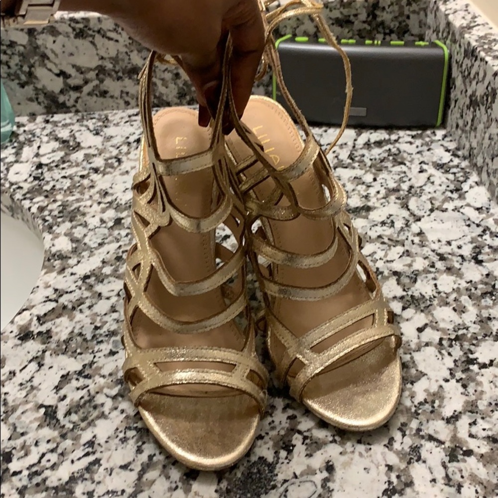 Liliana Gold Sandals (heels)